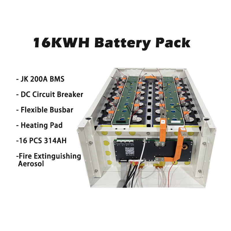 YIXIANG DIY Battery Pack JK 200A BMS 16kwh Home Energy Storage Battery System 51.2V 314Ah Lifepo4 Lithium Ion Battery Pack(China Stock Shipping time 35-40 days)