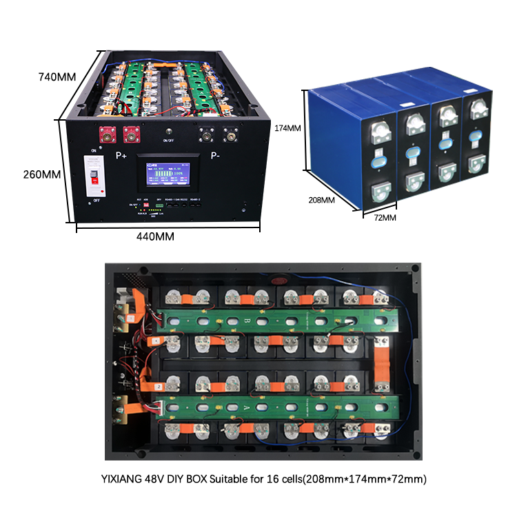 USA STOCK 48V Battery Diy Kit Box With JK 200A V19 BMS for 280Ah 306Ah 314Ah LiFePO4 Battery Boxes(US Stock Estimated shipping time: Mid-April)