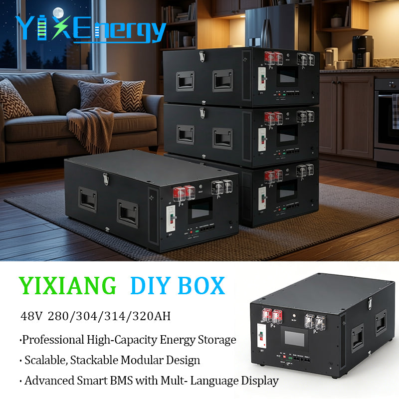 YIXIANG WIFI BMS Stacked Battery Box Kit With YX 200A BMS (US Stock shipping time: 3~7 Days)+16PCS EVE 314 MB31 Brand New Grade A Lifepo4 Battery Cell(US Stock shipping time: 3~7 Days)