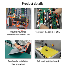 Pre-sale YIXIANG Pre-assembled Vertical 15kw DIY Lithium Battery Box Kit(US Stock Estimated shipping time: Aug 28th)+16PCS EVE 314AH Brand New Grade A Lifepo4 Battery Cell(China Stock)