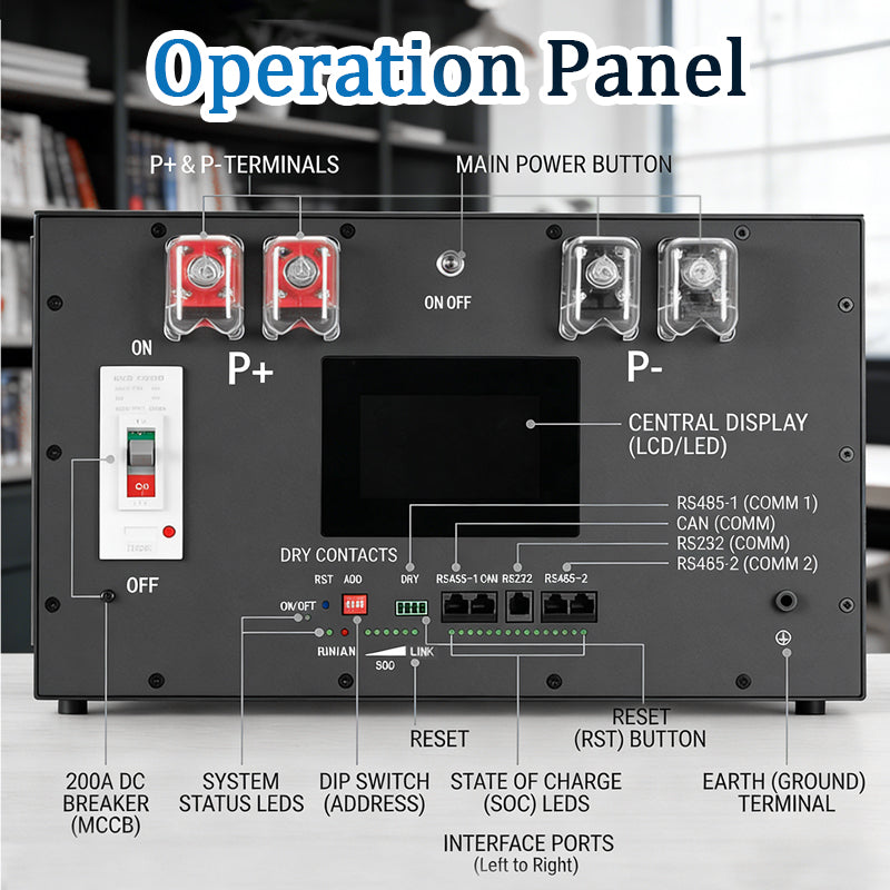 US Stock YIXIANG Y1 16KWH LiFePO4 Battery Box With YX 200A BMS WIFI function  (US Stock shipping time: 3~7 Days)