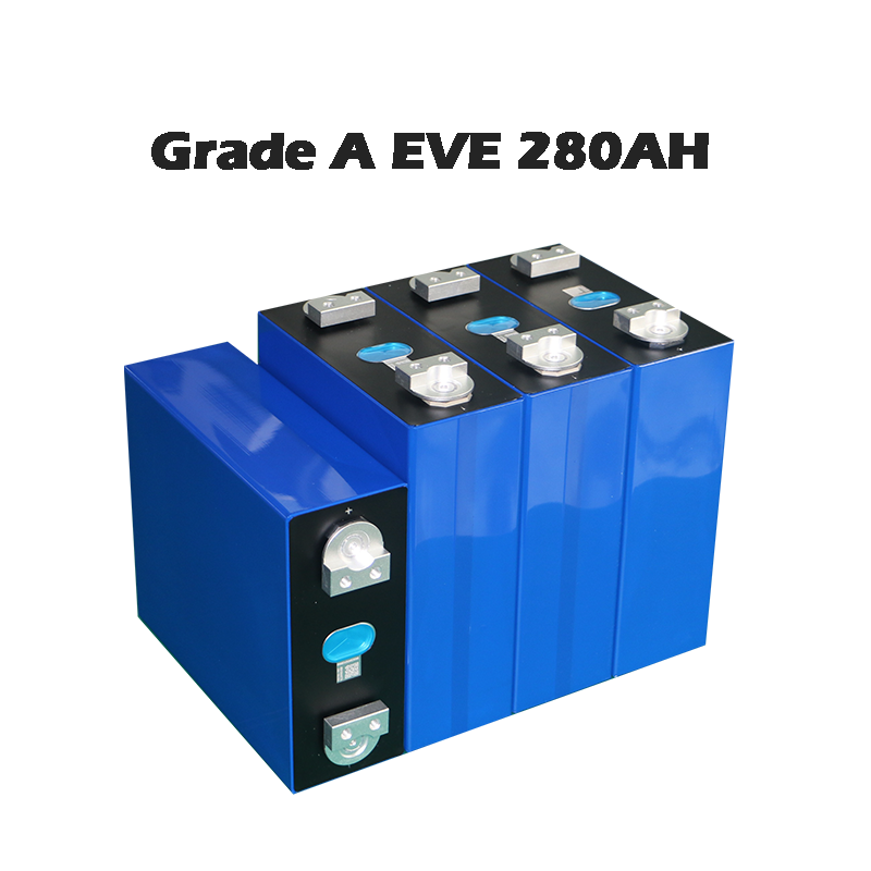China 16PCS Lithium Iron Phosphate EVE 3.2V 280Ah  Lifepo4 Battery 8000 Cycle  Double Stud LF280K